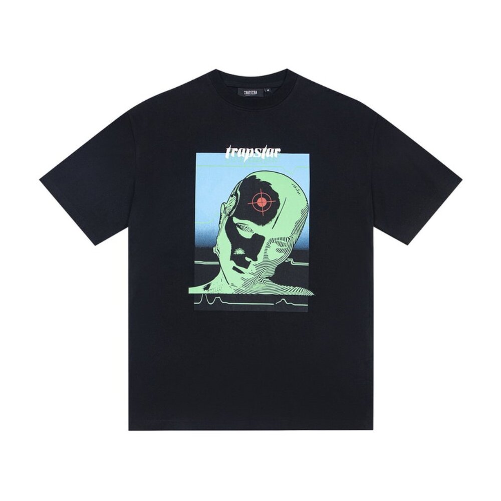Trapstar Green Portrait Print Black T Shirt